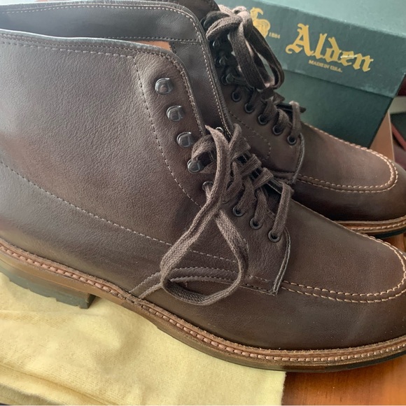 Alden New Indy 4012HC 11C Mocc Toe Boot (Brown Soft Calf) - Picture 4 of 8